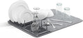 Umbra Udry Dish Rack with Movable Pegs and Microfiber Drying Mat – Space-Saving by Umbra