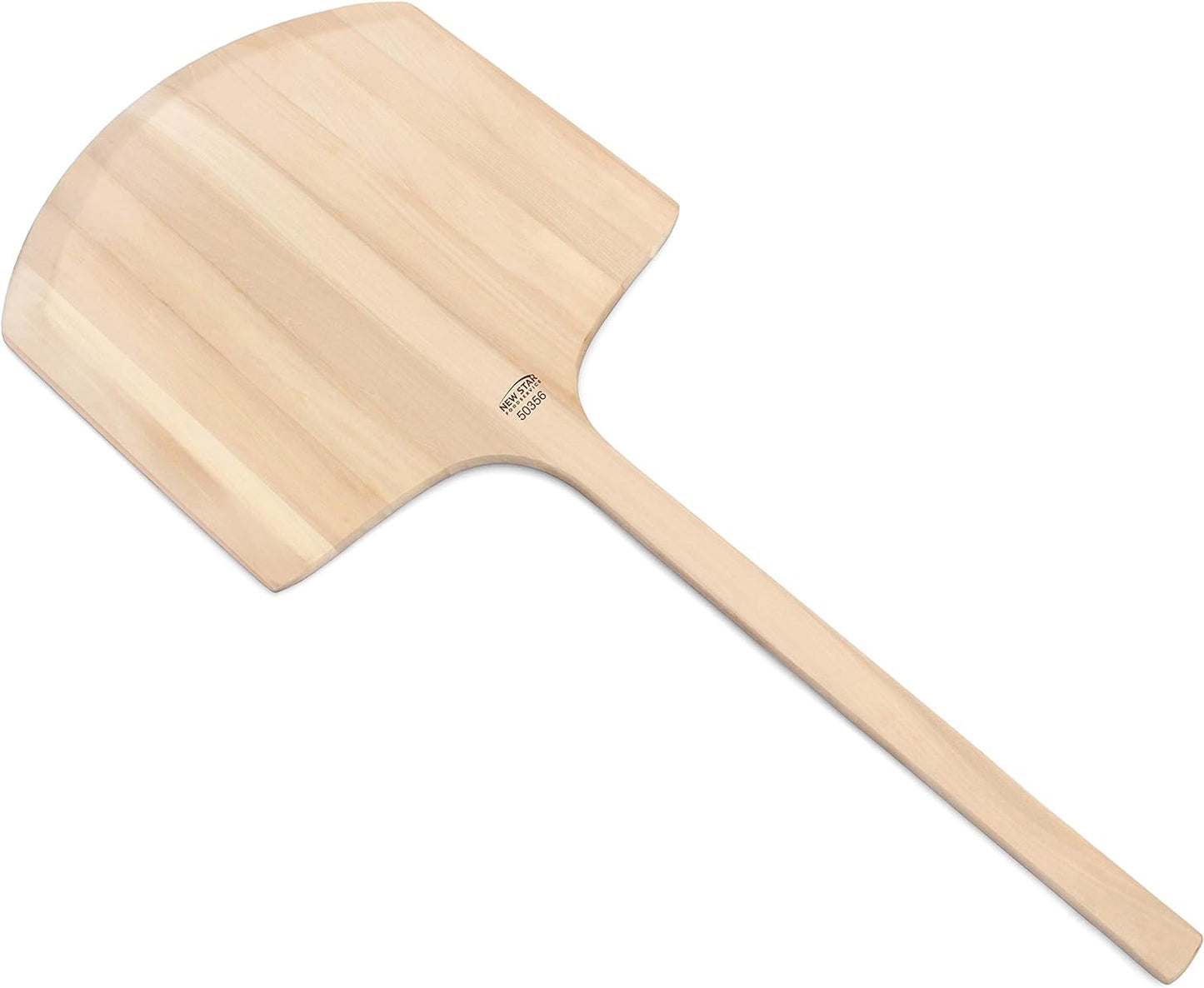 New Star Foodservice 50356 Restaurant-Grade Wooden Pizza Peel, 18" L x 18" W Plate, with 24" L Wooden Handle, 42" Overall Length