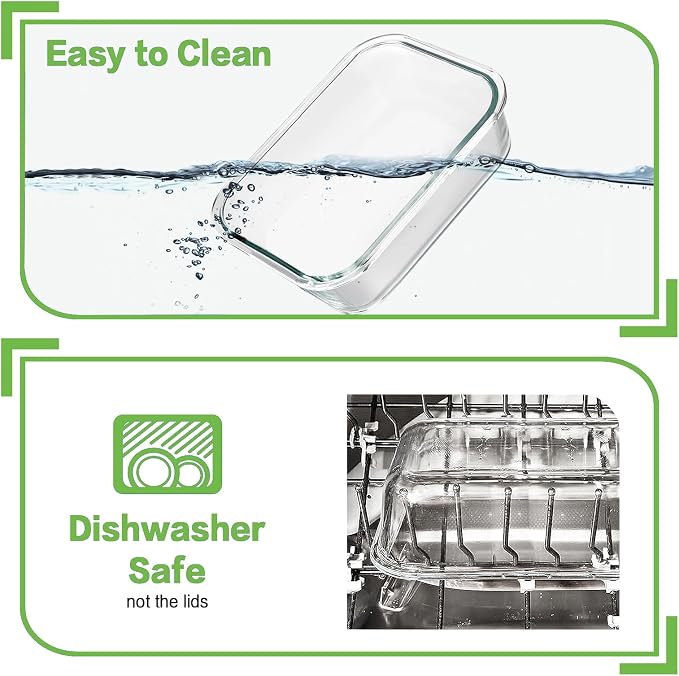 10 Pack Borosilicate Glass Meal Prep Containers - Image 6