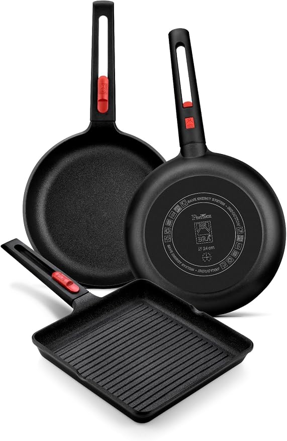 BRA COOKWARE Infinity 3-Piece Nonstick Frying Pan Set | 8, 9.5 & 11 Inch Cast - Image 11