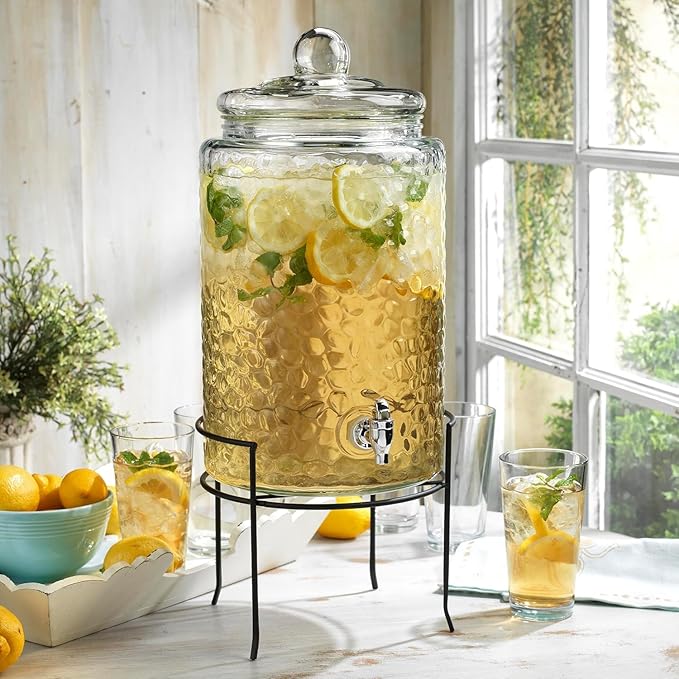 MosJos 3 Gallon Glass Drink Dispenser - Image 2