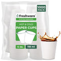 Freshware Coffee Cups 4 oz [1000 Pack] Disposable Paper Cups for Mouthwash Cups, Hot Paper Coffee Cup, Ideal for Bathroom Cup