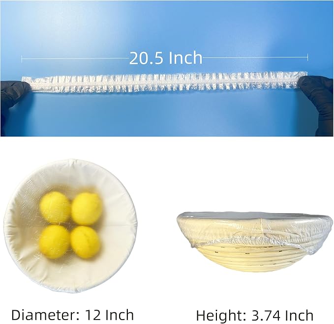 100 Boxed Bowl Covers Bread Proofing Plastic Wrap - Image 5