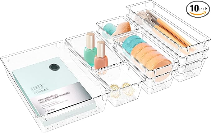 StorMiracle 10 PCS Drawer Organizer Set, 4 Varied Size Bathroom and kitchen by StorMiracle