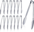 12 Pieces Buffet Tongs 7'' Serving Tongs Heavy Duty Stainless steel Kitchen and by XEVOM