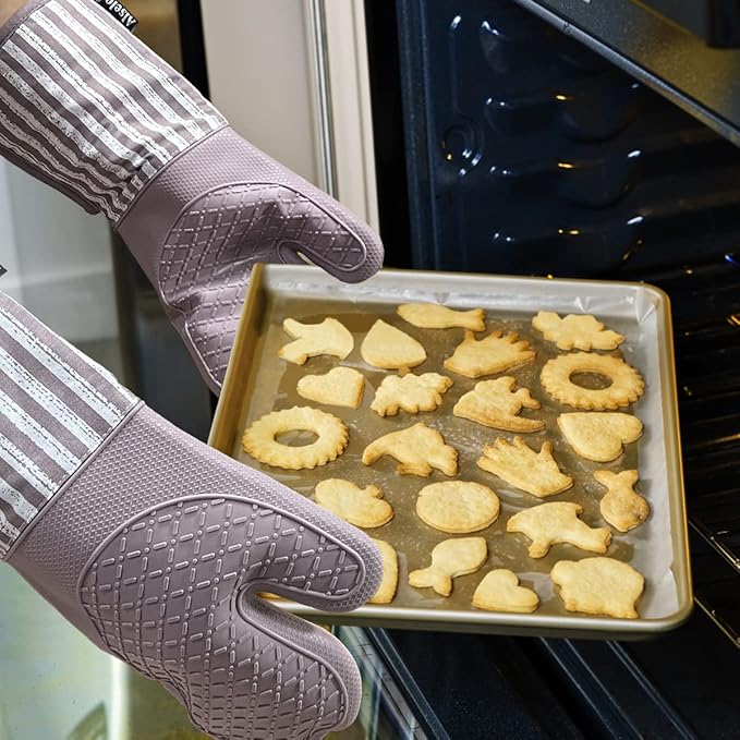 Alselo Silicone Oven Mitts Heat Resistant 932℉ - Image 8