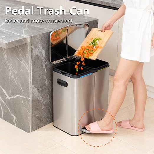 PayLessHere Dual Compartment Trash Can - Image 3