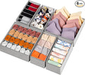 Criusia 6 Pack Sock Underwear Drawer Organizer Dividers, 58 Cell Foldable by Criusia