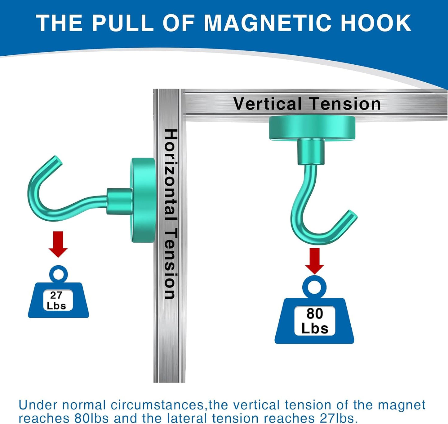LOVIMAG Cruise Ship Essentials, 80Lb Magnetic Hooks for Cruise Cabins, Strong Magnetic Hooks for Hanging, Refrigerator, Celling, Grill, Fridge, Kitchen-12Pack