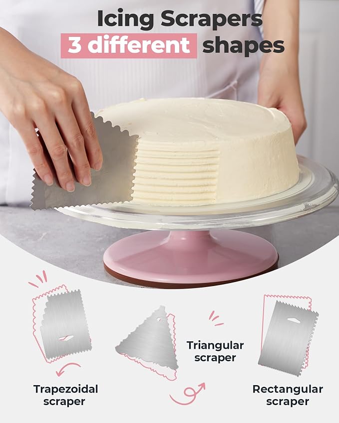 Kootek Aluminium Cake Turntable Set, Baking Tools - Image 4