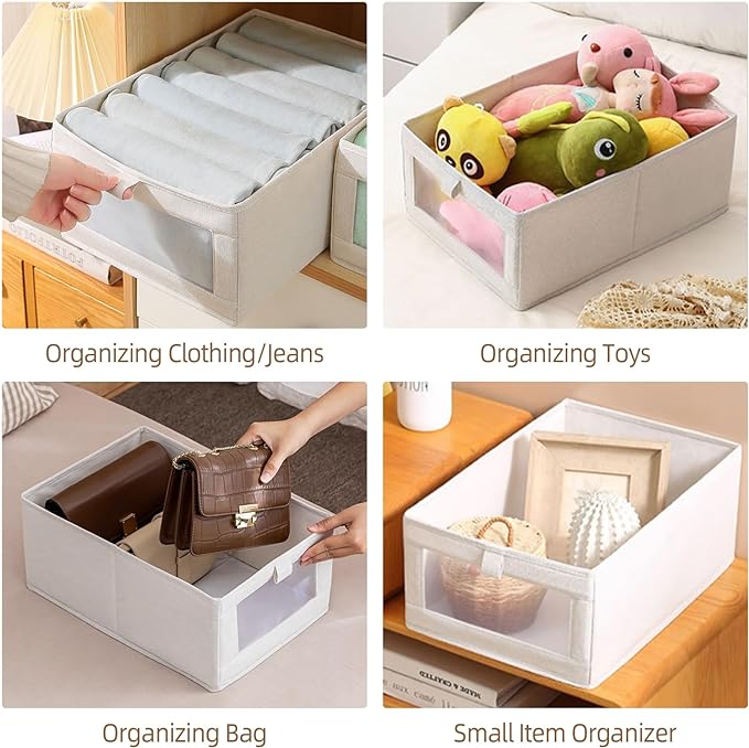 Linen Closet Organizers And Storage, 6 Pack Closet Storage Bins Linen Closet - Image 6