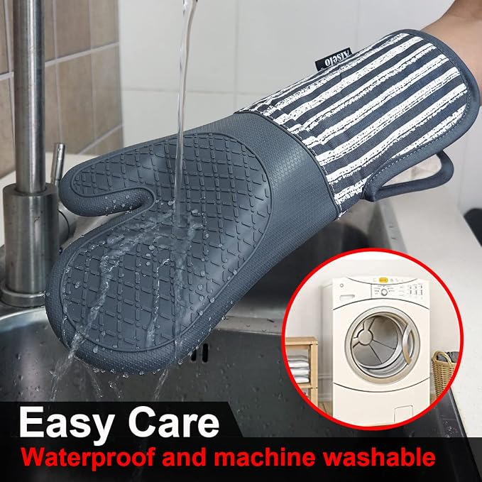 Alselo Silicone Oven Mitts Heat Resistant 932℉ - Image 6