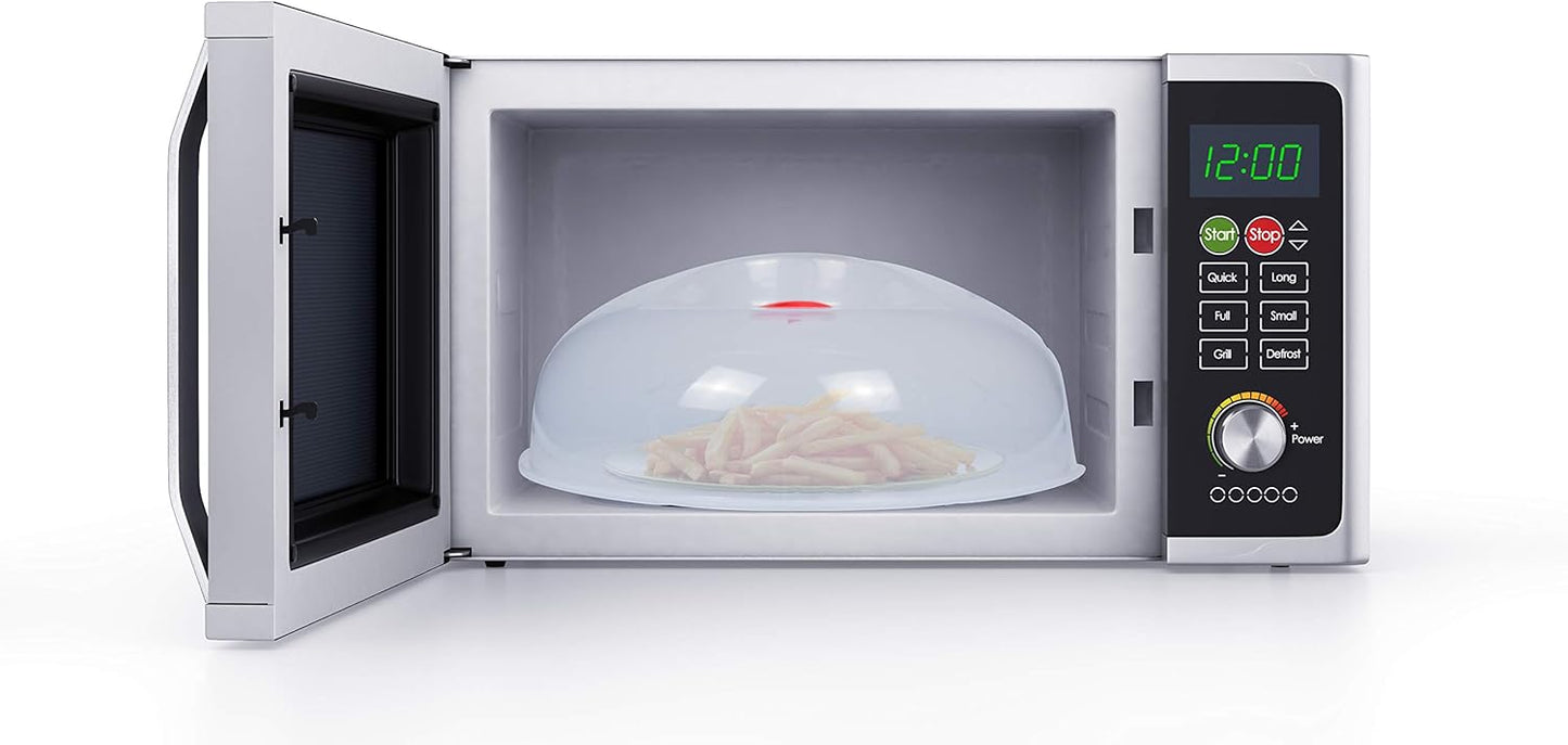 Large Microwave Cover for Food Easy Grip Microwave Splatter Cover Guard Lid with Steam Vent and BPA Free & 11.5 Inch, Dishwasher Safe