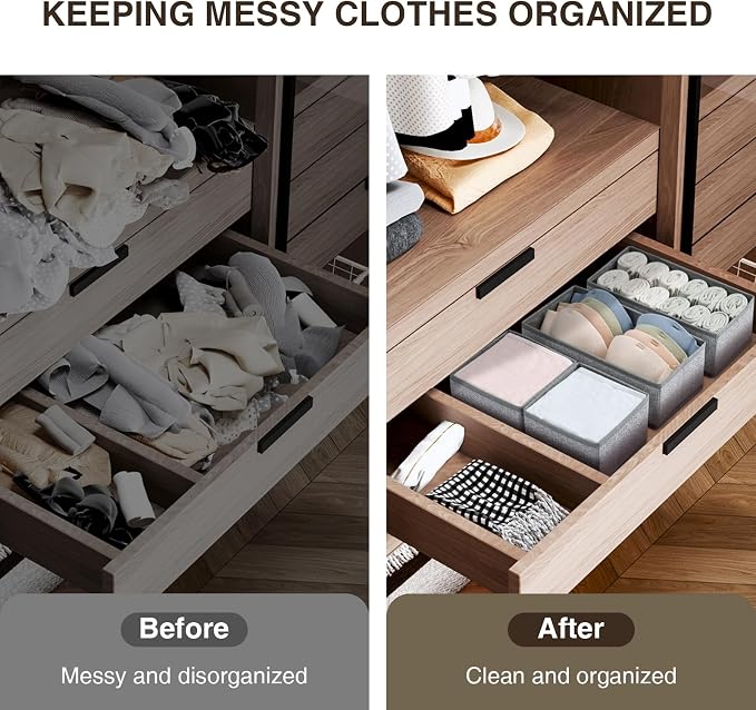 DIMJ Drawer Organizer Clothes, Dresser Organizer - Image 6