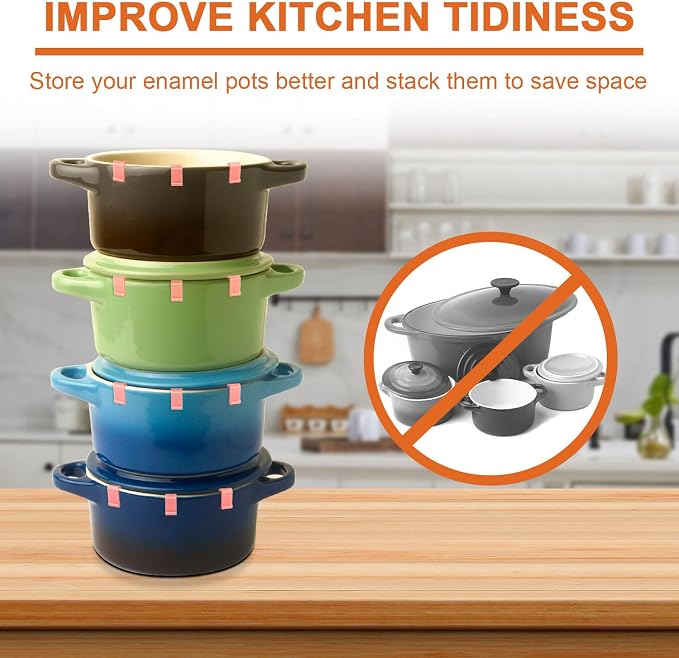 12pcs Dutch Oven Lid Protector Clips, Cookware Protectors Dutch Oven Pot Clips - Image 4