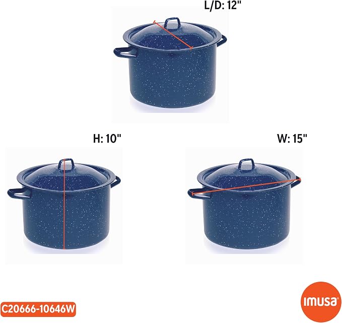 IMUSA USA Blue Enamel Stock Pot - Image 8