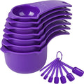 Plastic Measuring Cups and Spoons Set 15, Metric & US Kitchen Measure Cups by Smithcraft