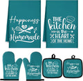 Sratte 6 Pcs Kitchen Decor Accessories Set Farmhouse Towels Pot Holders Oven by Sratte