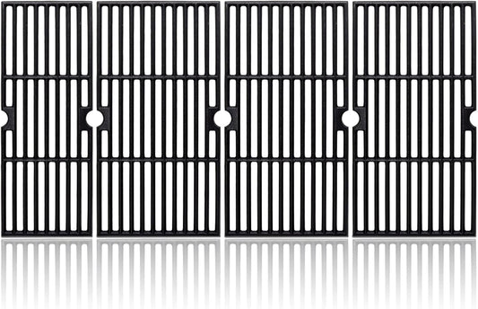 Adviace 18 Inch Grill Grates for Charbroil Performance 6 Burner 463244819, 463276517, 463245917, Cast Iron Grate Grid for Char-Broil Replacement Parts 463276617, 463277918, G470-0002-W1, G470-0003-W1