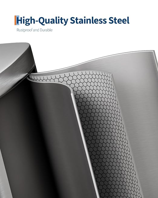 Garvee Step-on Stainless Steel Kitchen Trash Can - 13 Gal / 50 L Large Capacity - Image 5