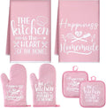 Sratte 6 Pcs Kitchen Decor Accessories Set Farmhouse Towels Pot Holders Oven by Sratte
