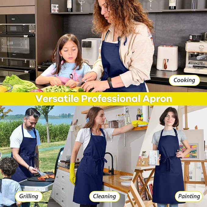 ROTANET Extra Large Apron for Men Adjustable Bib Aprons - Image 6