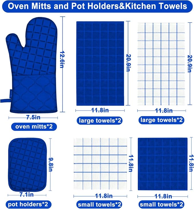 Oven Mitts Pot Holders Sets/Kitchen Towels and Dishcloths, Oven Gloves Kitchen - Image 2