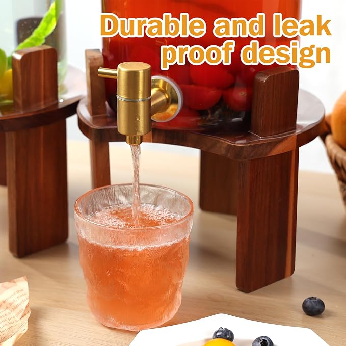 2 PCS 1.5 Gallon Glass Drink Dispenser, Beverage Dispenser - Image 4