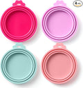 4 Pack Universal Pet Food Can Covers Lids by BasicHaus