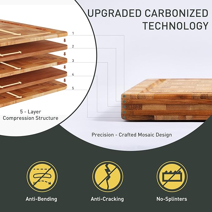 Bamboo Cutting Boards Non Toxic Wood Wooden Cutting Board - Image 4