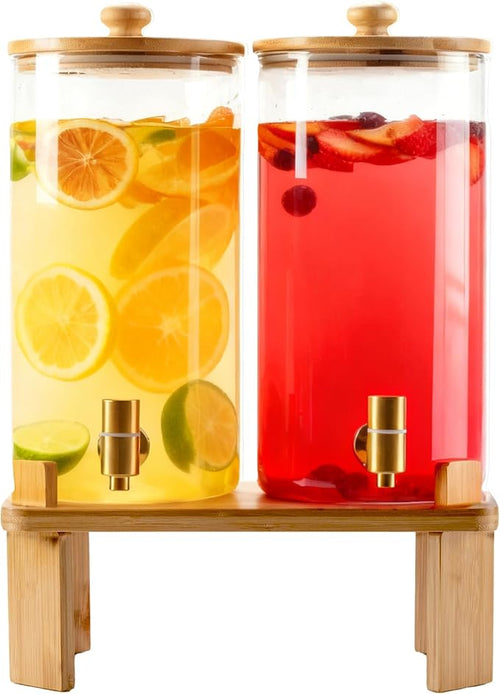1.5 Gallon 2 Pack Glass Drink dispenser by NBNSTHV