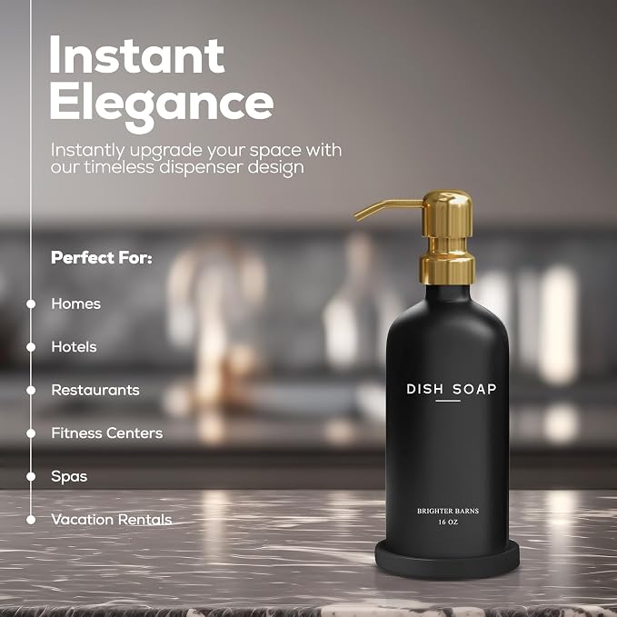 Luxury Glass Dish Soap Dispenser - Image 2