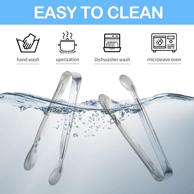 18PCS Mini Tongs for Appetizers, 5Inch Serving Tongs, Ice Tong Appetizer Tong - Image 4