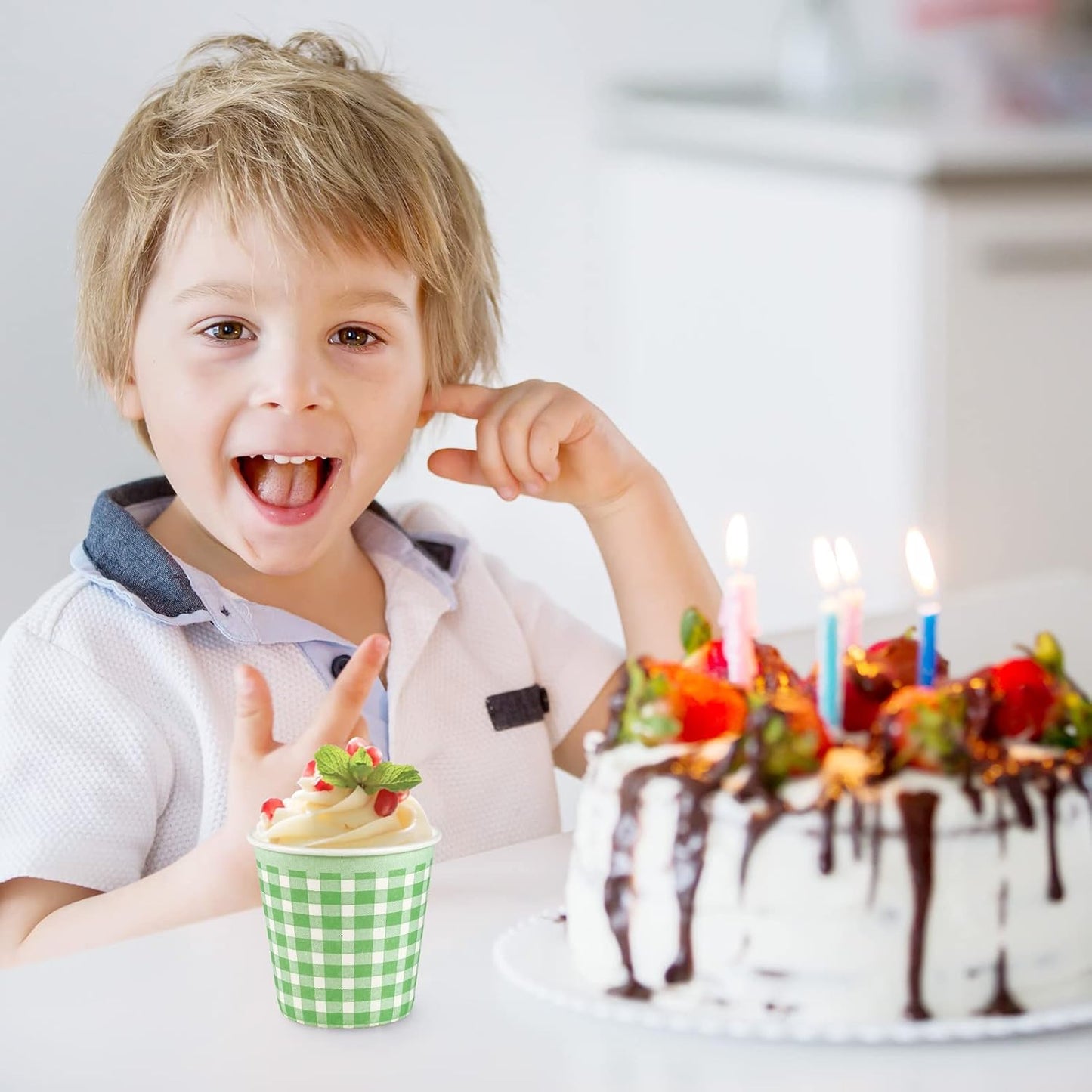 LITOPAK 480 Pack 3 oz Paper Cups, Colorful Disposable Bathroom Cups, Small Mouthwash Mugs for Home, Bathroom, Picnic, Party, and Events