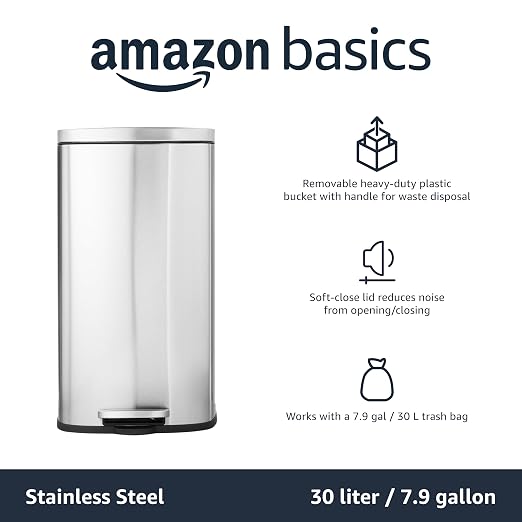 Amazon Basics Smudge Resistant Rectangular Trash Can - Image 5