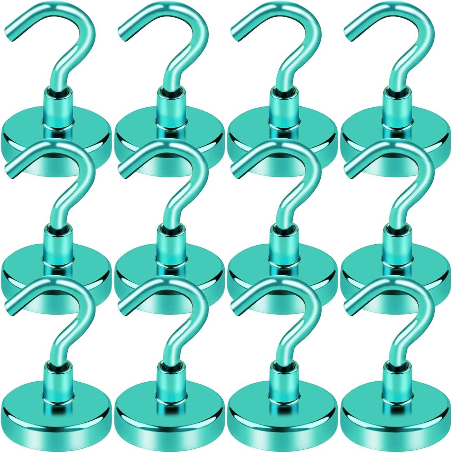 LOVIMAG Cruise Ship Essentials, 80Lb Magnetic Hooks for Cruise Cabins, Strong Magnetic Hooks for Hanging, Refrigerator, Celling, Grill, Fridge, Kitchen-12Pack