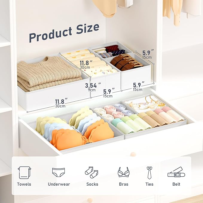 DIMJ Drawer Organizer Clothes 26 Pack - Image 2