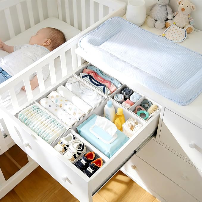 DIMJ Drawer Organizer Clothes, Foldable Closet Organizers and Storage, Fabric - Image 3