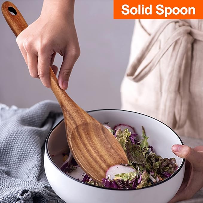 14 Inch Large Wooden Spoon for Cooking Utensil Mixing Spoons Baking Serving - Image 7