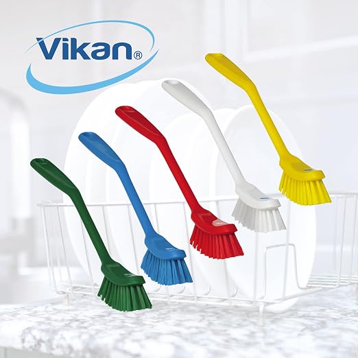 Vikan - Fine Dish Brush - Heavy-Duty, Slip-Resistant Cleaning Brush, - Image 9
