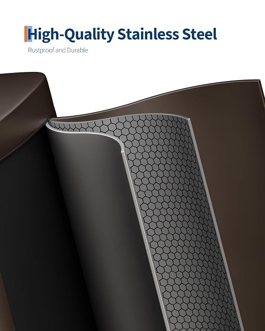 GarveeHome Stainless Steel Kitchen Trash Can, 13 Gal / 50 L Step-On Garbage Bin - Image 3