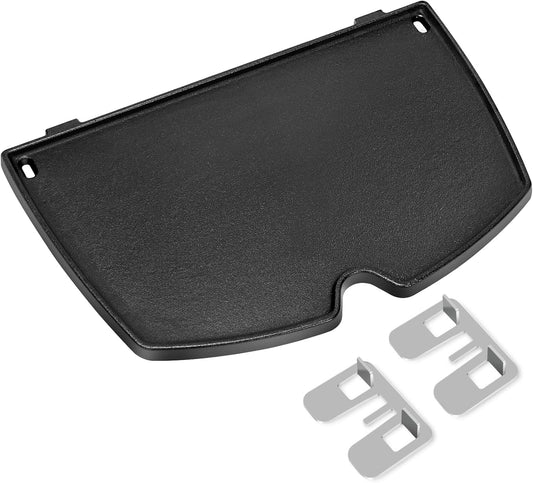Utheer 6558 Cast Iron Griddle for weber Q1200 Q1000 Series Gas Grills, 12.6 x 8.6 inch Cooking Griddle Plate Replacement Parts for Q100 Q120 Q140 Q1400 Series Gas Grills Accessories