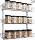SWOMMOLY Adjustable Wall Mount Spice Rack, 3-Tier Dual-use Organizer by SWOMMOLY
