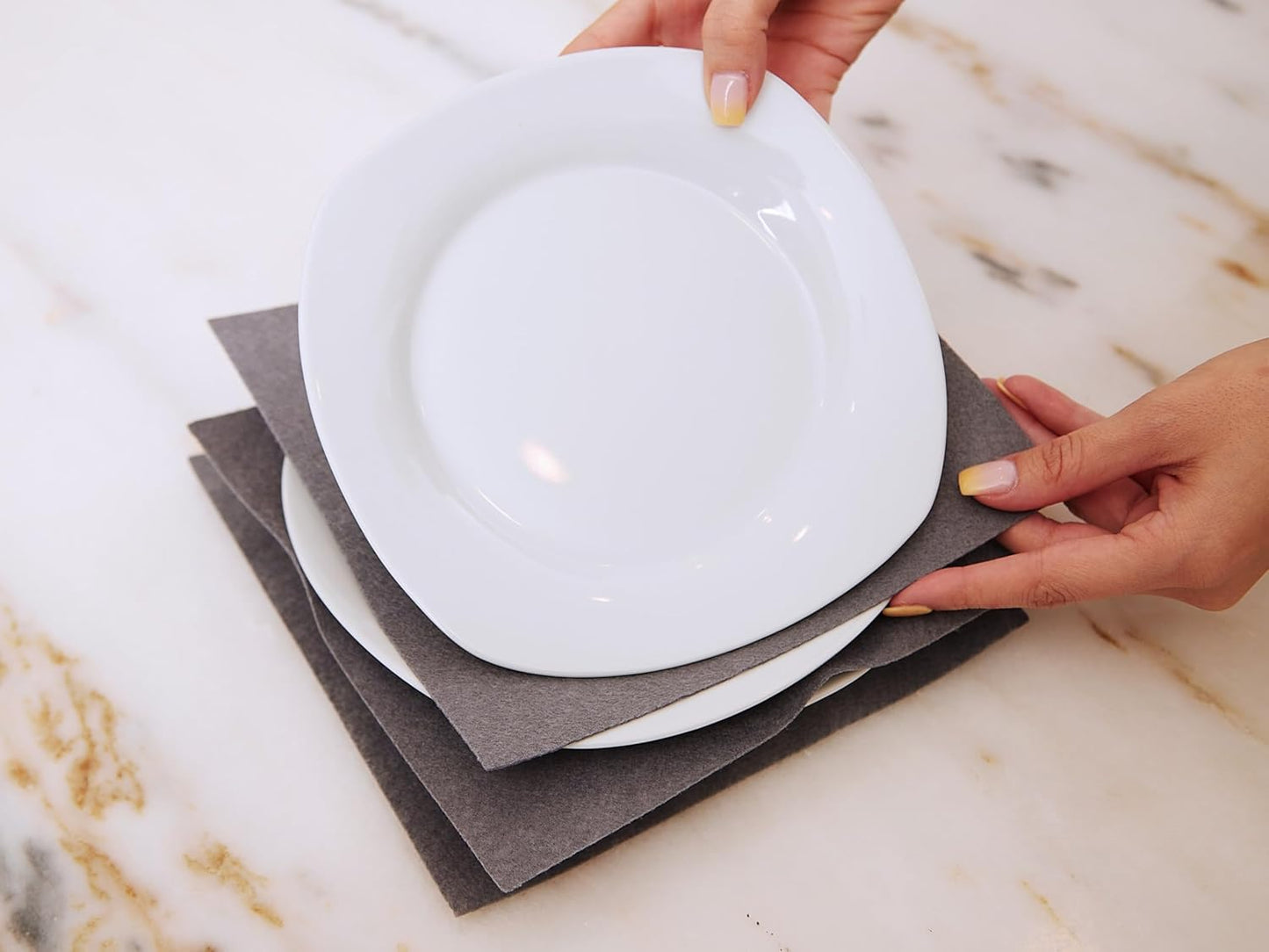 Covermates Keepsakes Dish Storage Box - Stackable, Reinforced Handles, China Storage, Scarlett Red