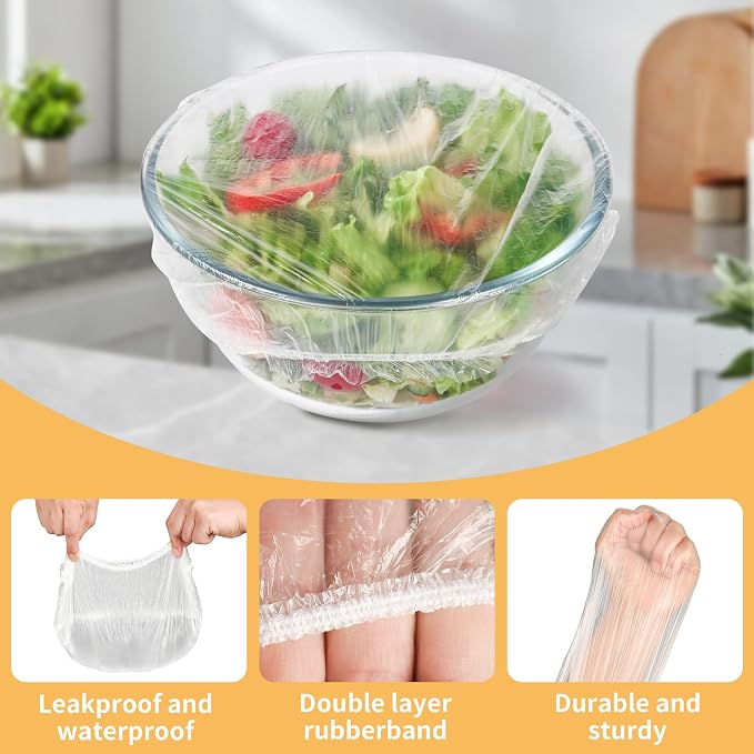 100 Bowl Covers Shower Caps for Sourdough Bread Proofing Large Elastic Reusable - Image 6