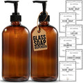 Sunrise Premium, 16 OZ Thick Amber Glass Soap Dispenser by SunrisePremium