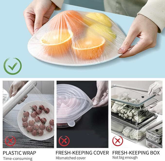Homelove Plastic Bowl Covers Dish Cover Food Cover, Kitchen Dining Cookware - Image 4