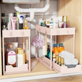 Simple Trending Under Sink Organizer 2 Pack, Sink Pull-Out Sliding Storage by SimpleTrending