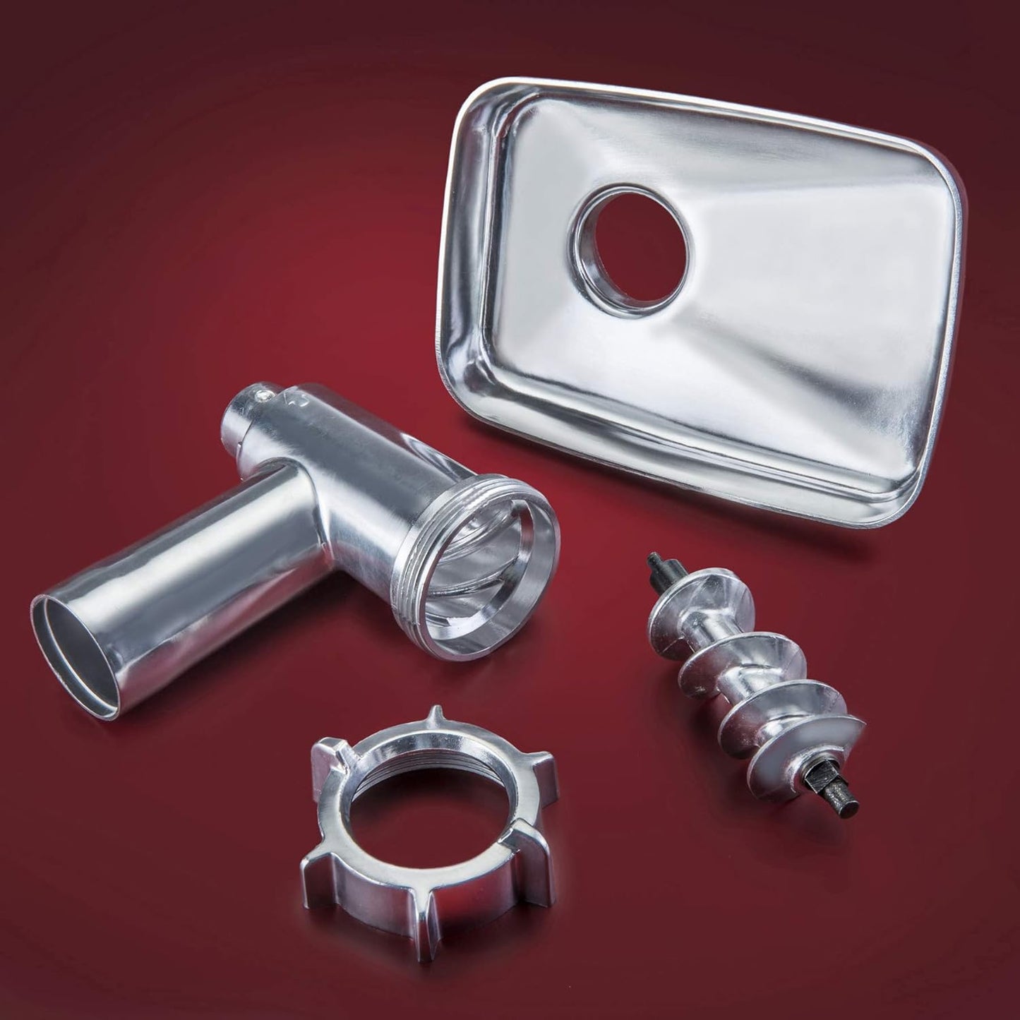 Magnum 1800W Electric Meat Grinder | Grinds Soft Bones | High-Capacity Meat Tray | 6 Grinding Plates | 3 Stainless Steel Blades | Sausage Stuffer | Kubbe Maker & More Included