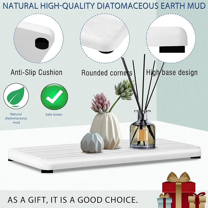 2PCS Water Absorbing Stone Tray, Fast Drying Stone Sink Tray, Water Absorbent - Image 5
